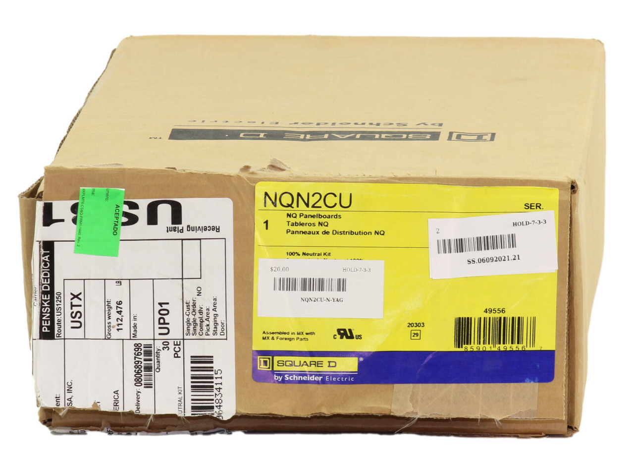 Square D NQN2CU 225A Copper Neutral Kit | 100% Rated | NQ Series