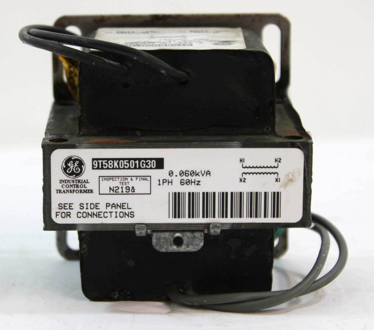 General Electric 9T58K0501G30 Industrial Control Transformer 0.060KVA Primary: 480 Secondary: 120 1 Ph, 60Hz, Class 105(A), 55 Degree C Rise, Type IP, MEO YDP201