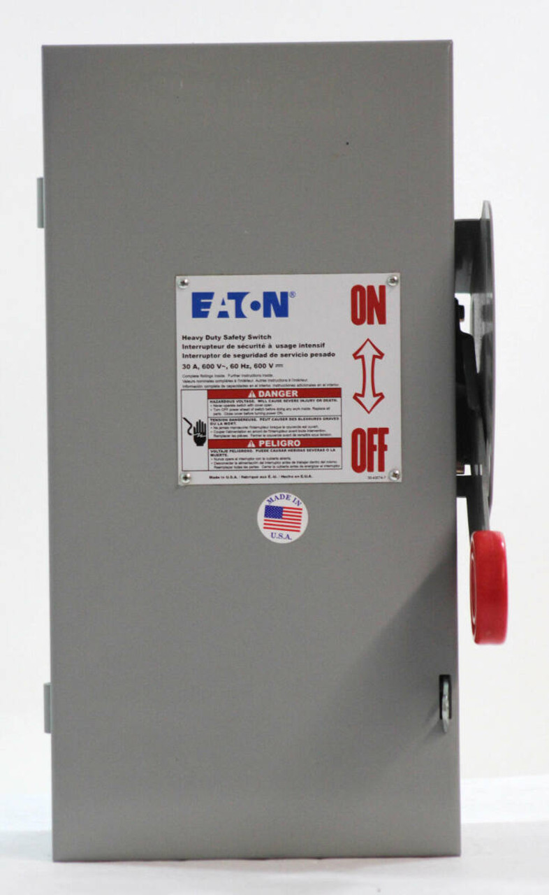Eaton DH261UGK Heavy Duty Safety Switch 30A 600V 2P NEMA: 1 Non-Fusible: Yes