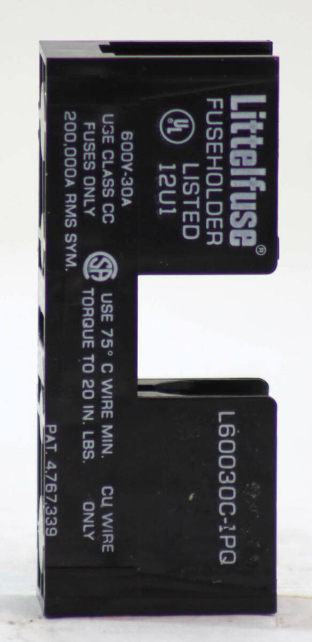 Littelfuse L60030C-1PQ Fuse Holder 30A 600V 1P 200kA ClassCC DIN Rail Mount