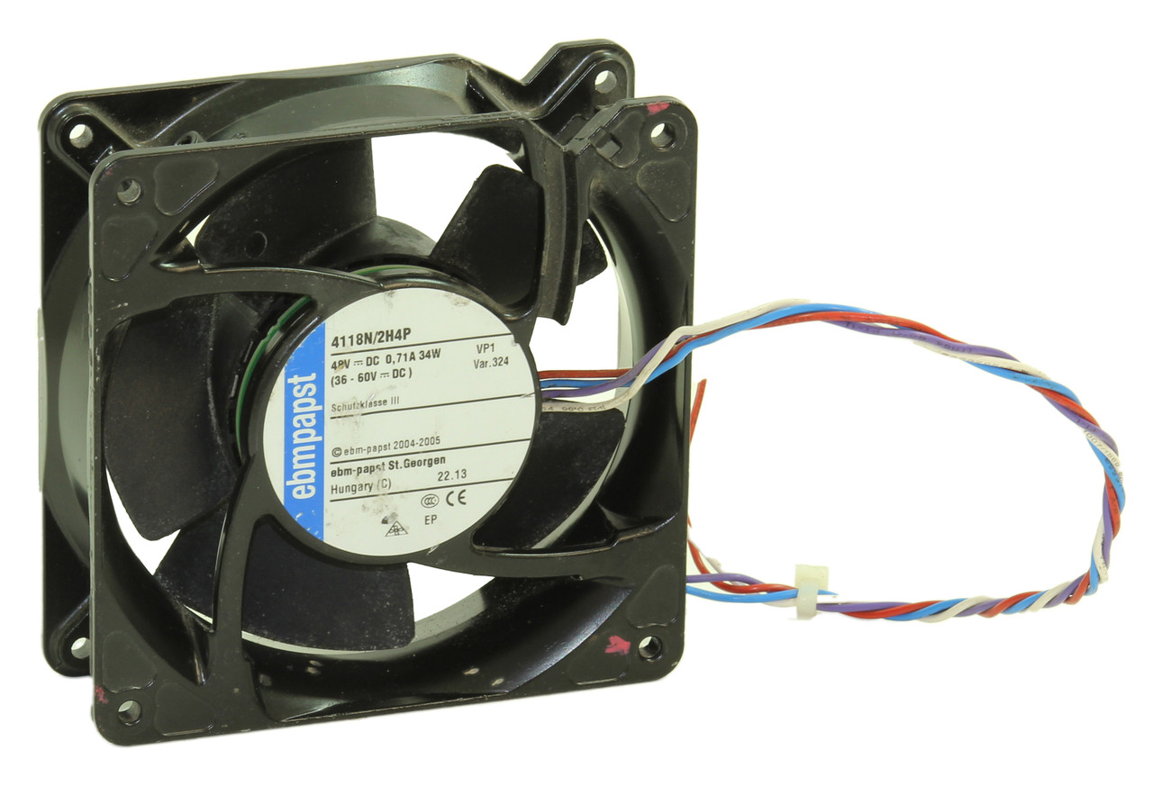 EBM PAPST 4118N/2H4P DC Axial Fan .71A 48V 6800RPM Diameter: 4-11/16 Inch 34W 4-11/16 x 1-1/2 Inch Dimensions 208.9CFM