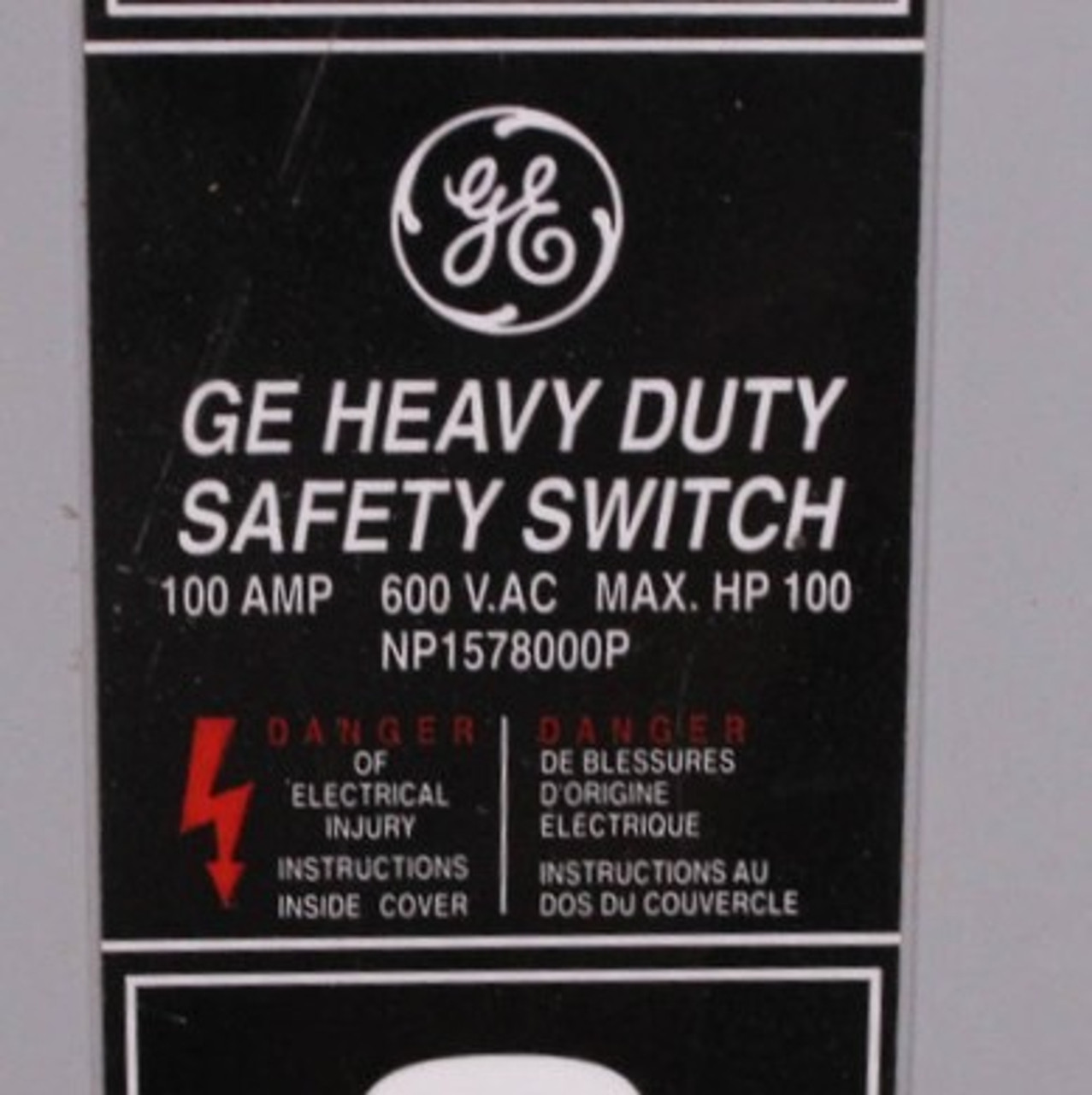 General Electric THN3363 Non-Fusible Disconnect | 100A | 600V | 3-Pole | NEMA 1 | Heavy Duty