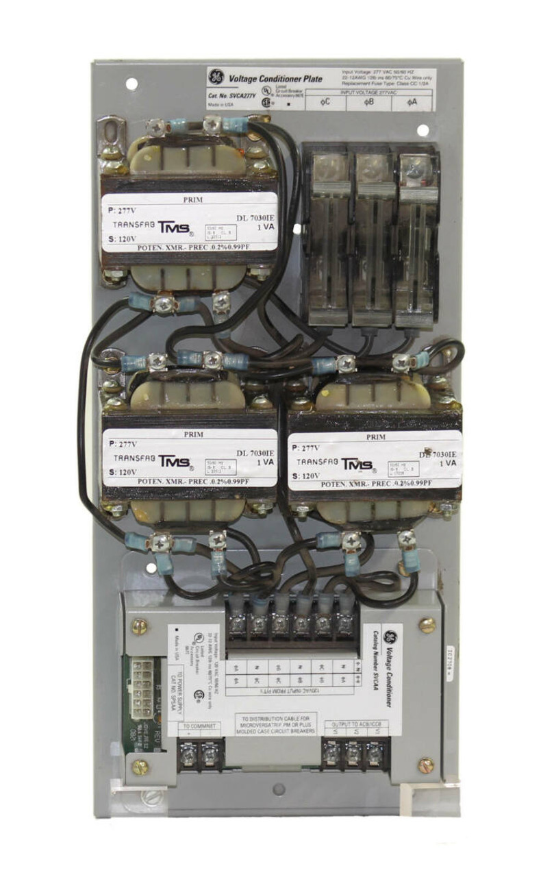 General Electric SVCA277Y Voltage Conditioning Plate with Conditioner and Transformer .001KVA Primary: 277 Secondary: 120 50/60 Hz TMS DE70IE