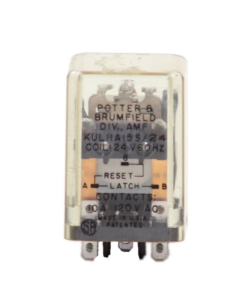 Potter and Brumfield KUL11A15S24 General Purpose Relays 10A 120V 11PINS Coil:24V 60Hz