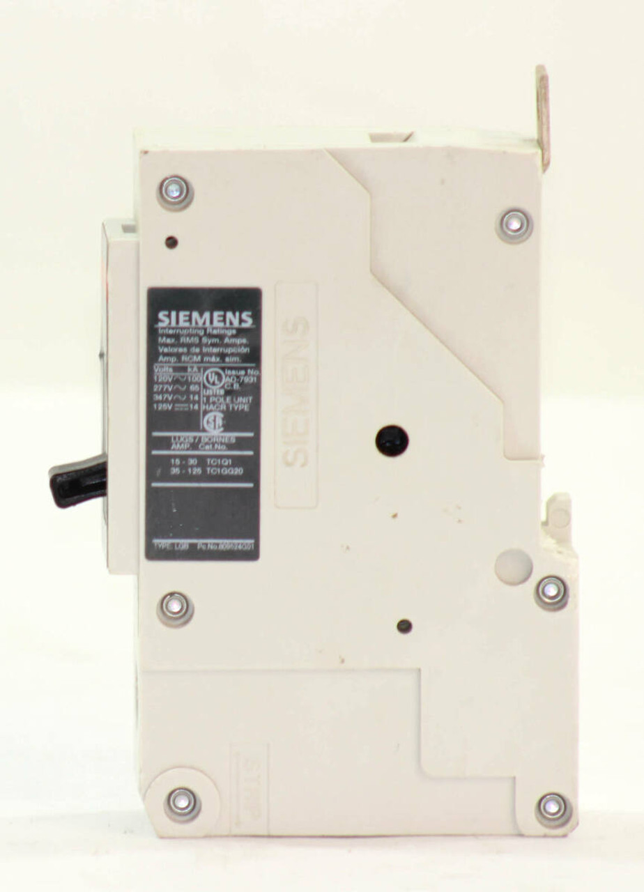 Siemens LGB1B020 Breaker 20A 347V 1P 14kA