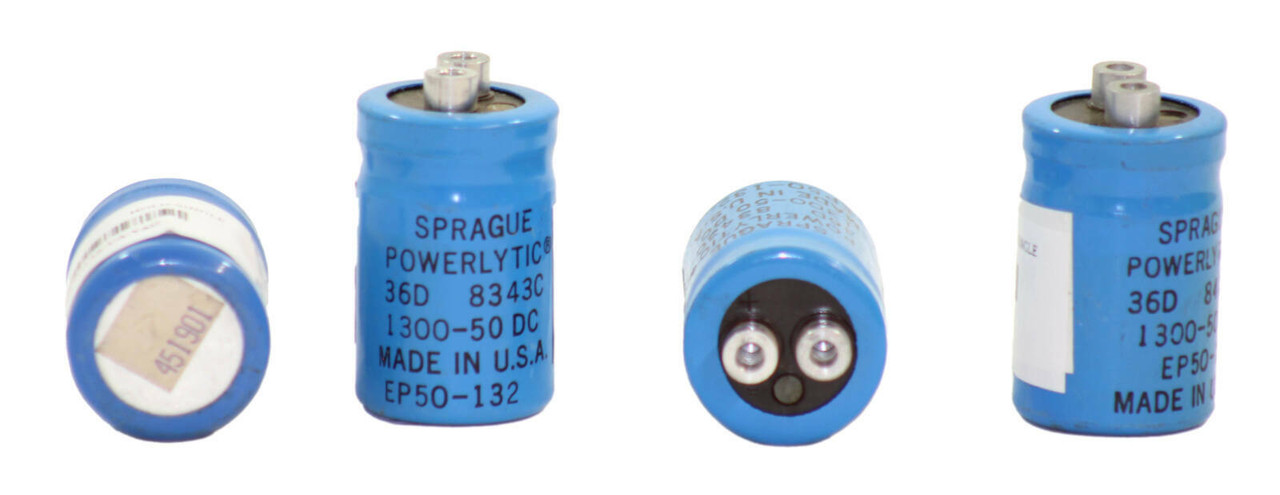 Sprague EP50-132 Electrolytic Capacitor 50V Diameter: 1-1/2 Inch 1300 36D 8417C 1300-50 DC