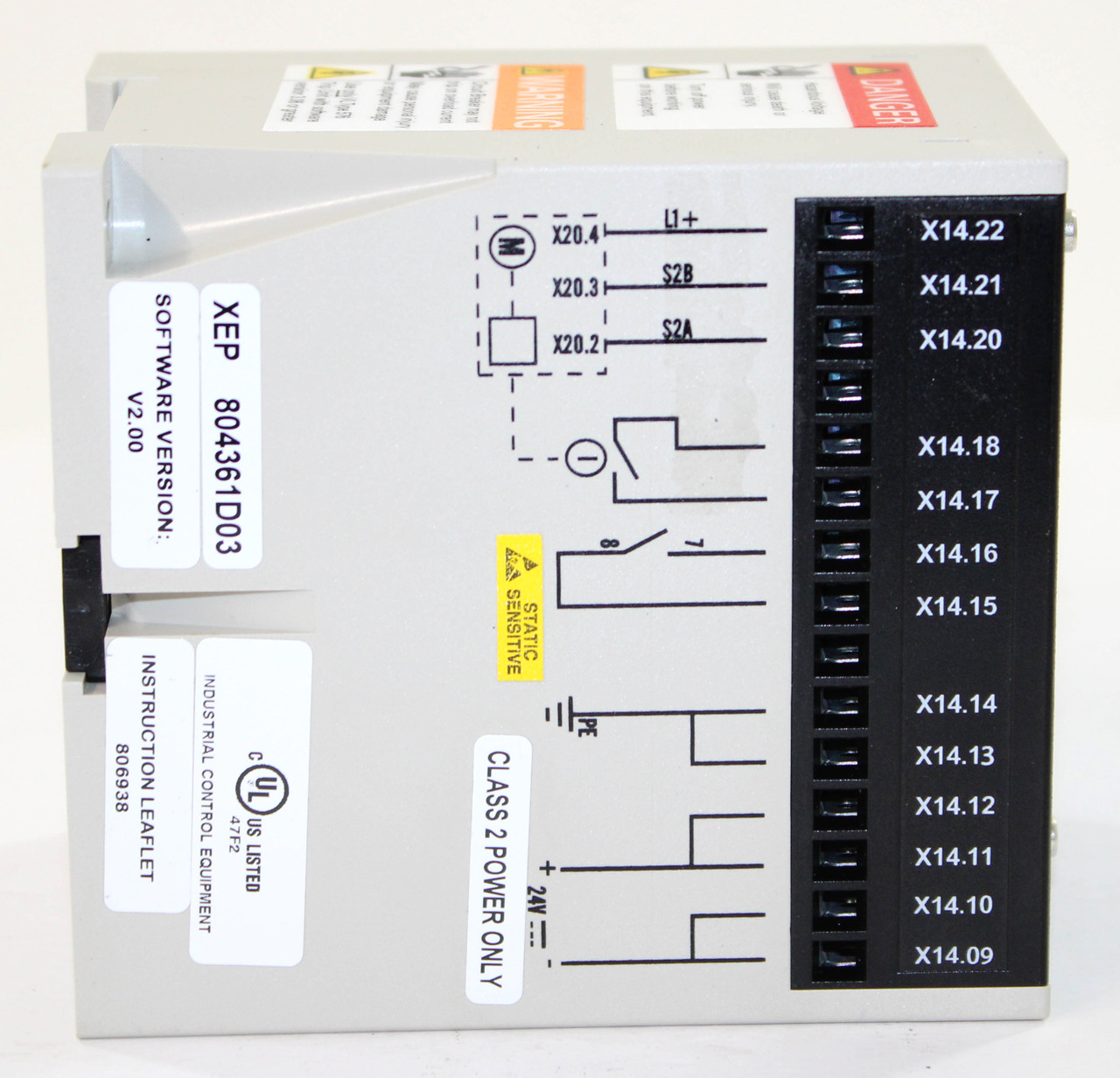 SIEMENS COMMOD VL Communication Module Power Supply Frame DG-PG, MLFB #3VL9000-8AS01 Class 2 Power Only With ZSI