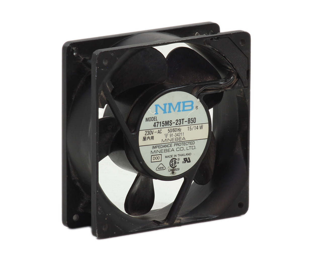 NMB 4715MS-23T-B50 AC Axial Fan 230 ACV Diameter: 4.75 Inches 15/14W 50/60 Hz