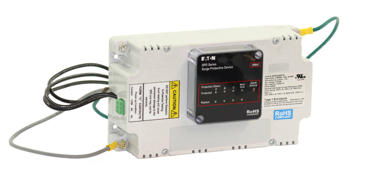 Eaton SPD200208Y2C Surge Protection Device Sys Voltage 120/208, Sys Frequency 50/60Hz
