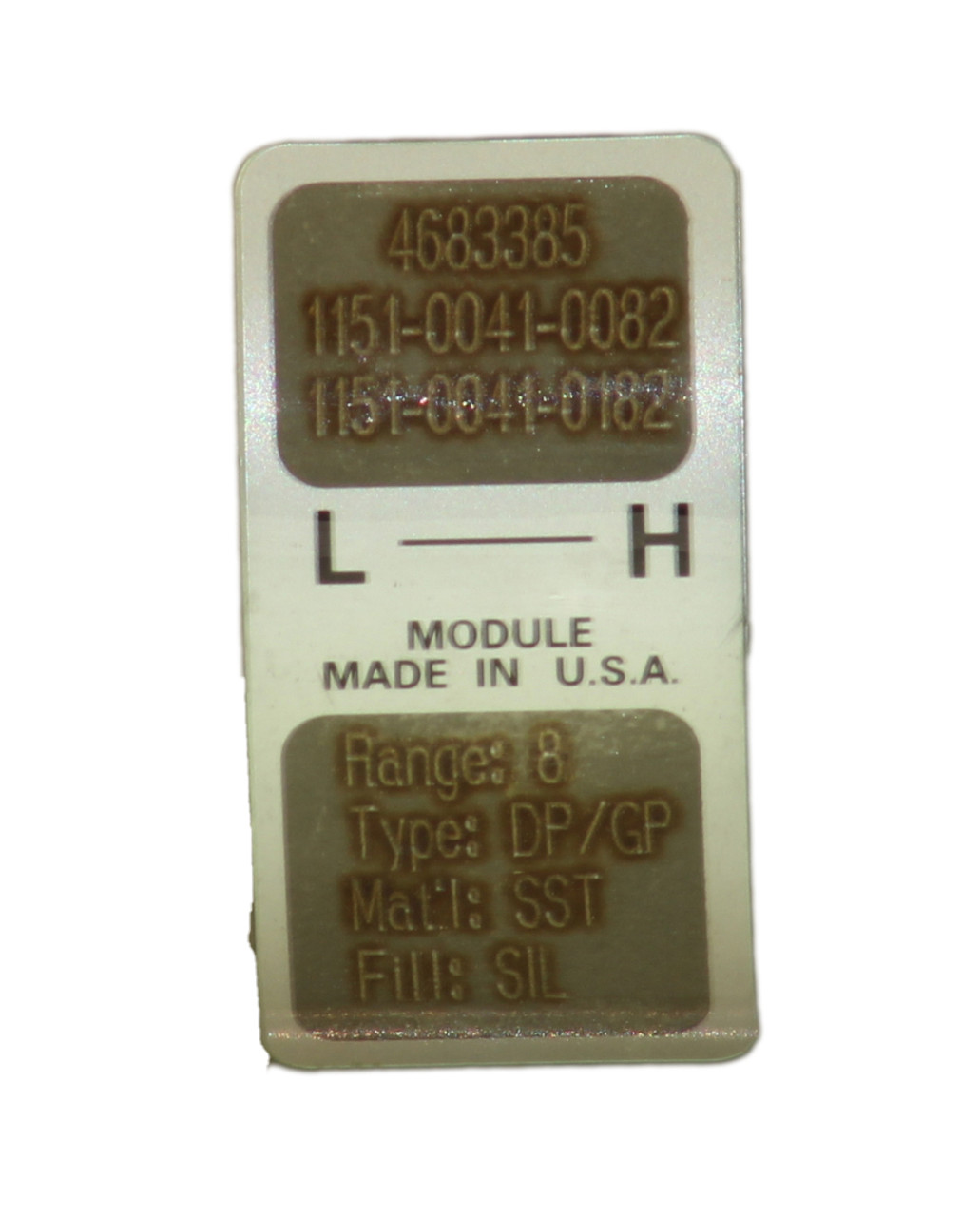 Rosemount 1151DP8E22B1 Differential Pressure Transmitter CAL 0-1000 PSI Output 4-20 MA Supply 45VDC MAX. MAX. W.P. 2000 PSI Range: 8 Type: DP/GP Mat'l: SST Fill: SIL Nema 4X .