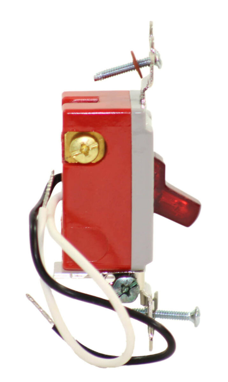 Hubbell HBL1223PL 3 Way Pilot Light Toggle Red Switch 20A 120-277VAC