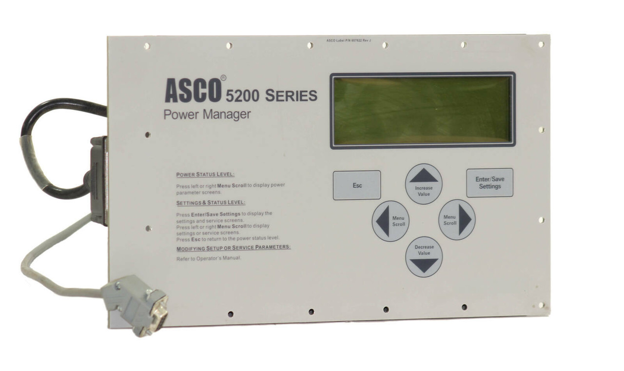 ASCO 607622 5200 Power Manager Series