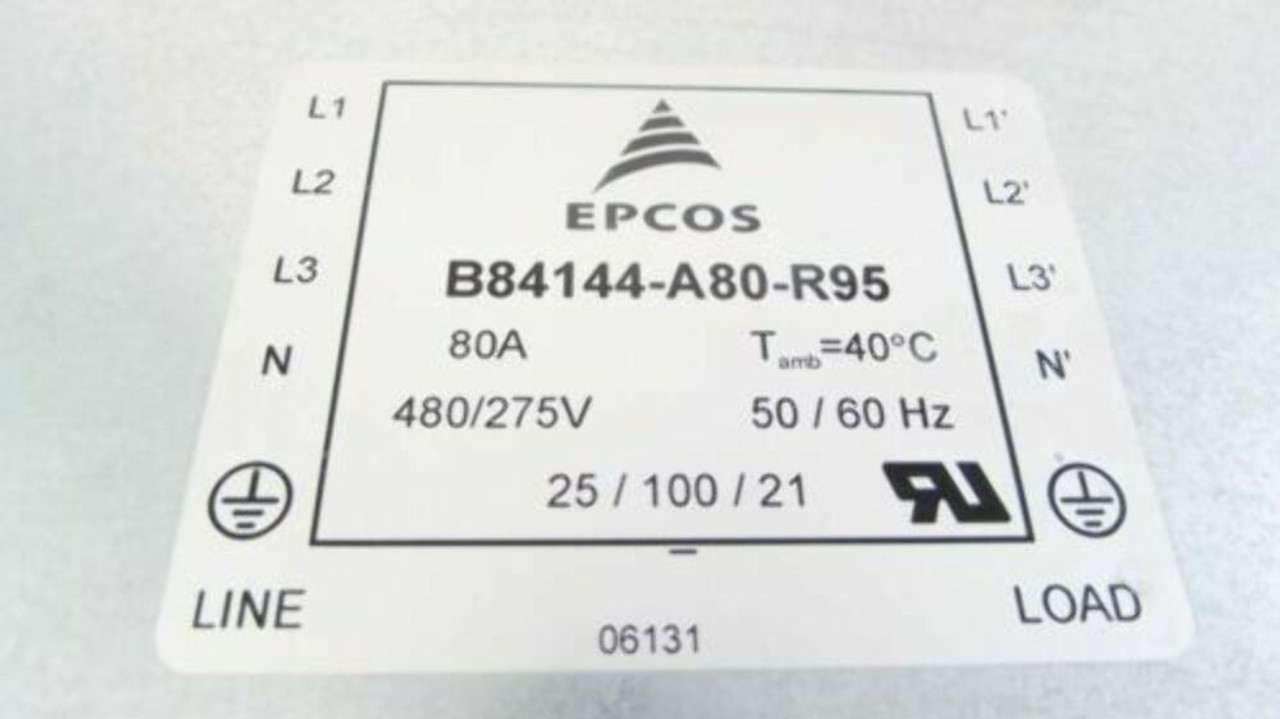 Epcos B84144-A80-R95 Electromagnetic Interference Filter 80A 480/275V