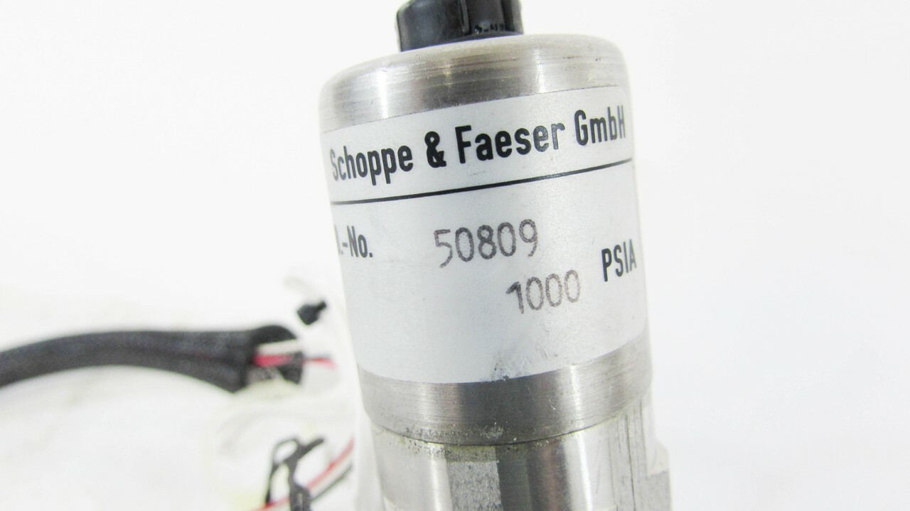 Schoppe Faeser 2011809-005 Transmitter Bin 45mV 1000 PSIA Type KC097 Transmitter Input: 5VDC