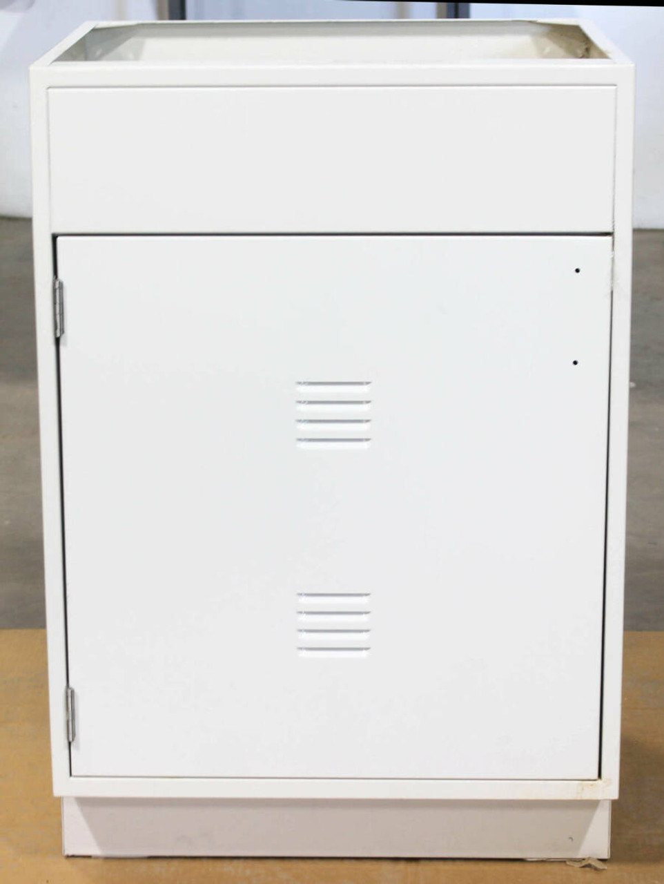 ICI Quick Ship CPJTP185-24GG Acid Storage Cabinet Left Hinged, 1 Door, 1 Drawer, 24 Inches Wide x 35-1/4 Inches Tall x 21-5/8 Inches Deep, Polyethylene Liner, ICI Number: 950S2100