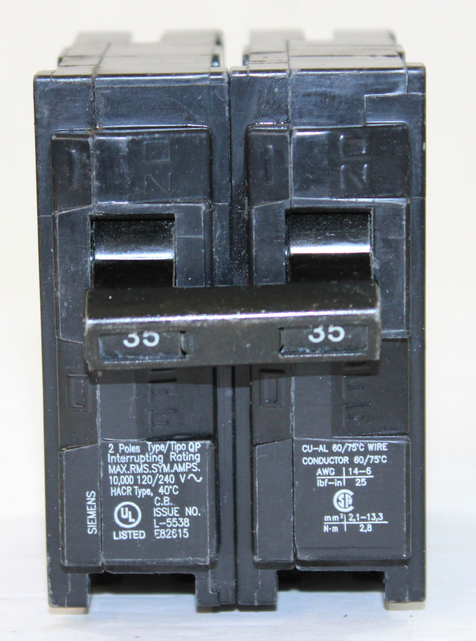 Siemens Q235 Breaker 35A 120/240V 2P 10kA