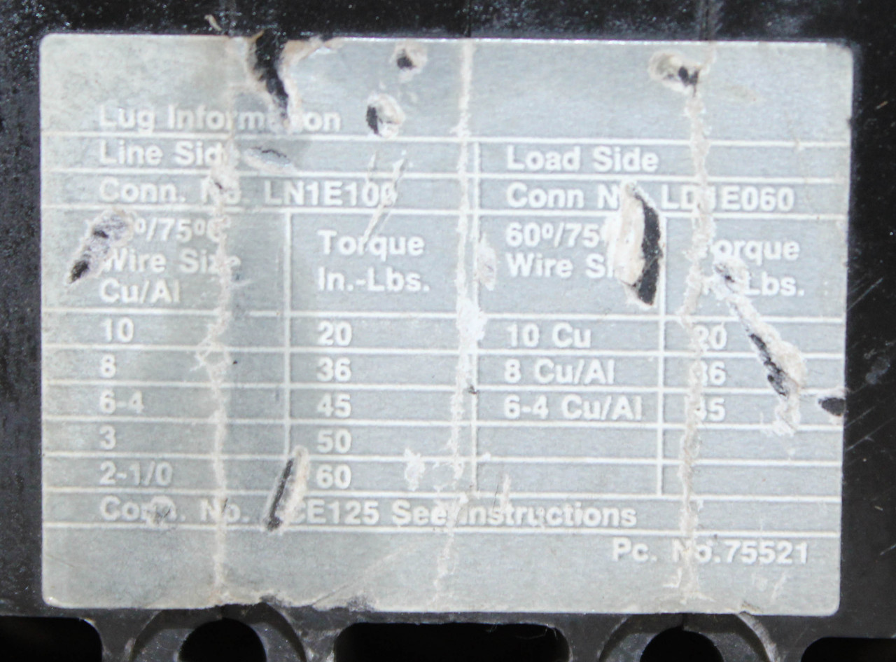 Siemens CED63B030 Breaker 30A 600V 3P 3PH 100kA