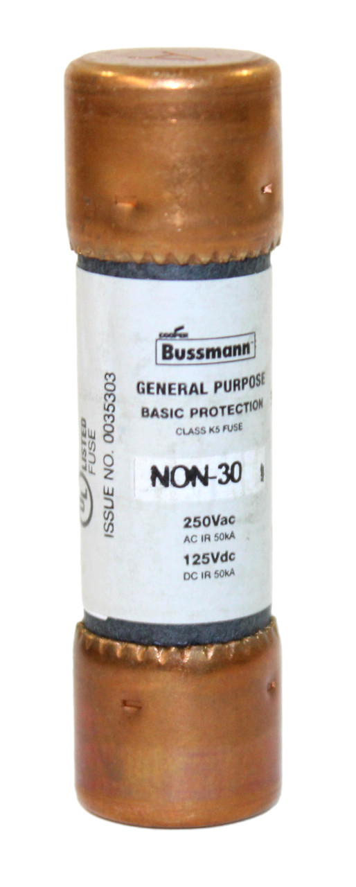 Bussmann NON-30 Fuses 30A 250V Basic Protection Class K5