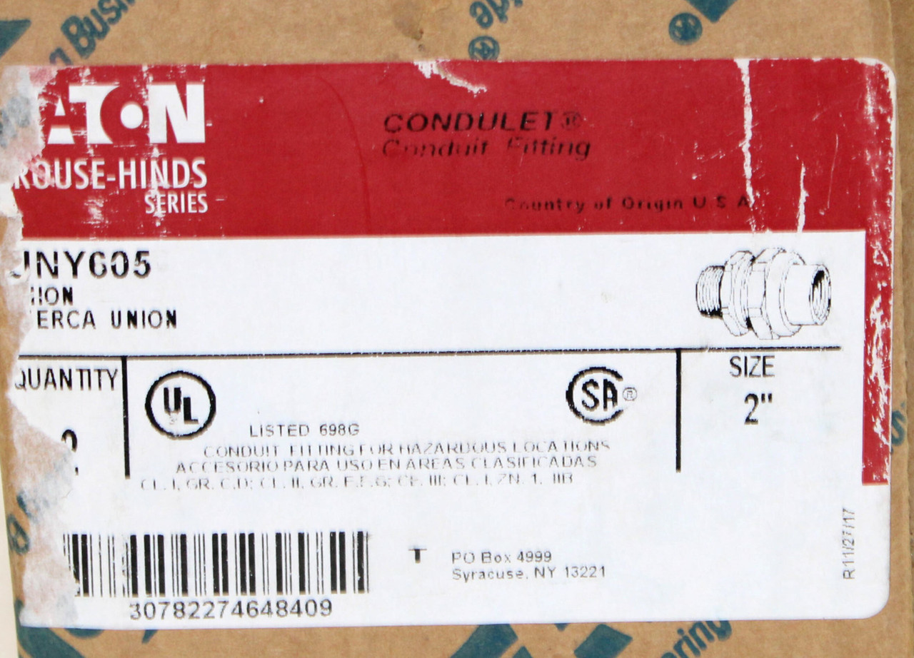 Eaton UNY605 Union 2 Inch Rigid/IMC Male Feraloy Iron Alloy