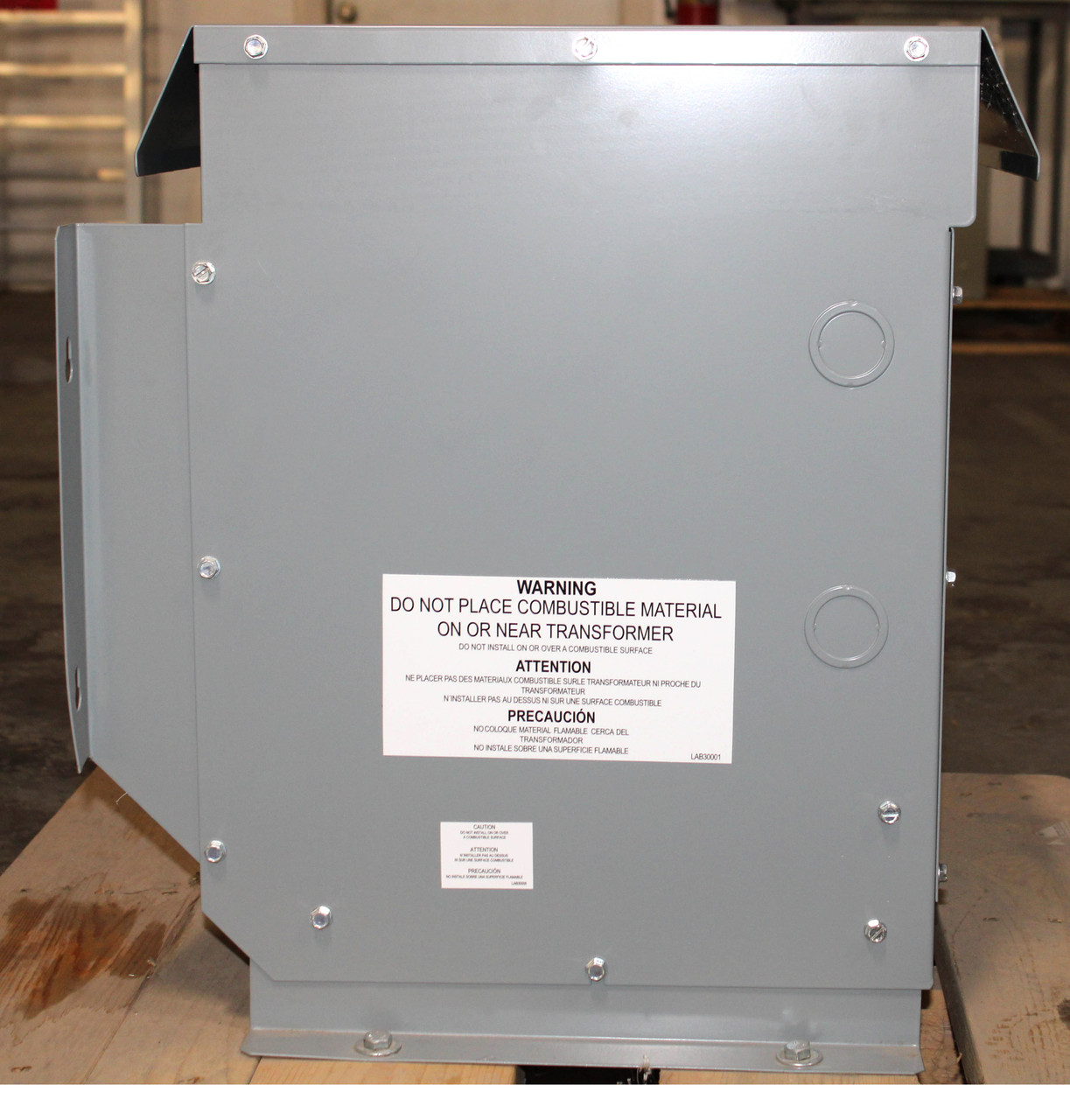 Siemens 3F3Y015K13CD16 Transformer 15KVA Primary 480 Delta Secondary 208Y/120