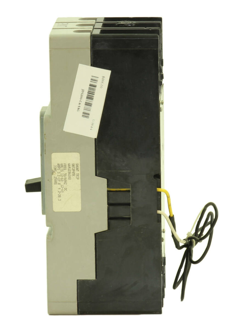 Westinghouse JD3250F Frame W/JT3200T Trip Unit 200A 600V 3P 18kA and SNT2P05K Sh