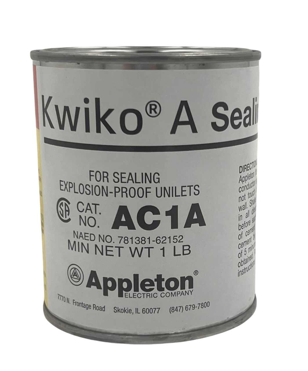 Appleton AC1A KWIKO A Sealing Cement 1lb with 1oz Fiber