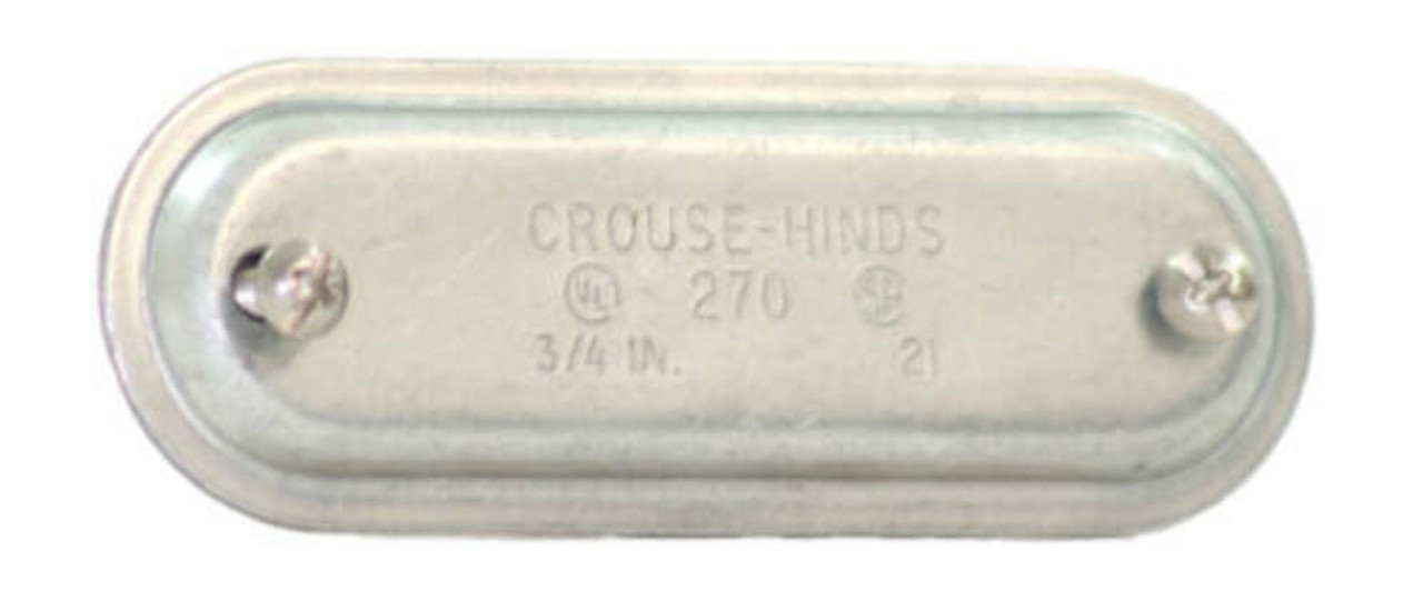 Crouse-Hinds 270 Conduit Body Cover 3/4 Inch Sheet Steel