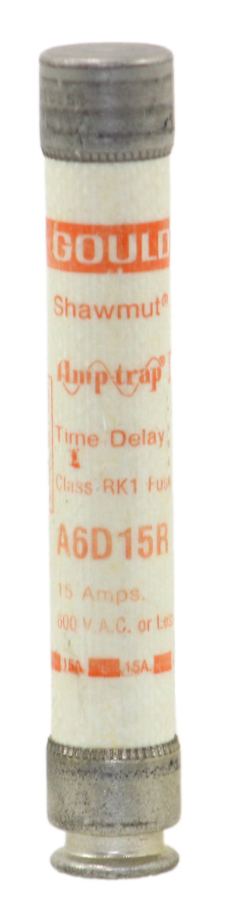 Gould Shawmut A6D15R Fuse 15A 600V Time Delay Class RK1