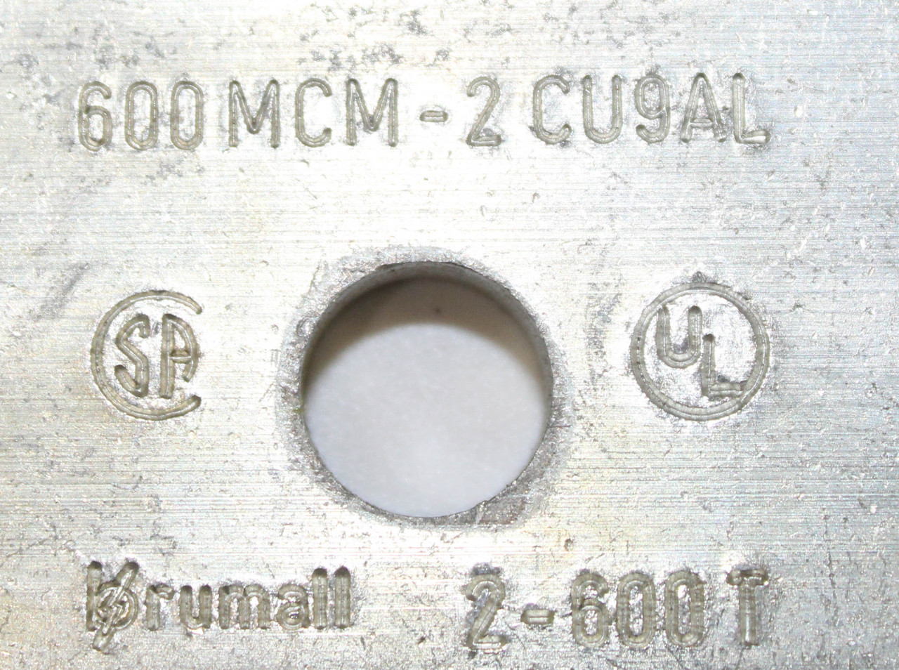 Brumall 2-600T Aluminum Mechanical lug 600MCM-2 2 Ports 1-Hole