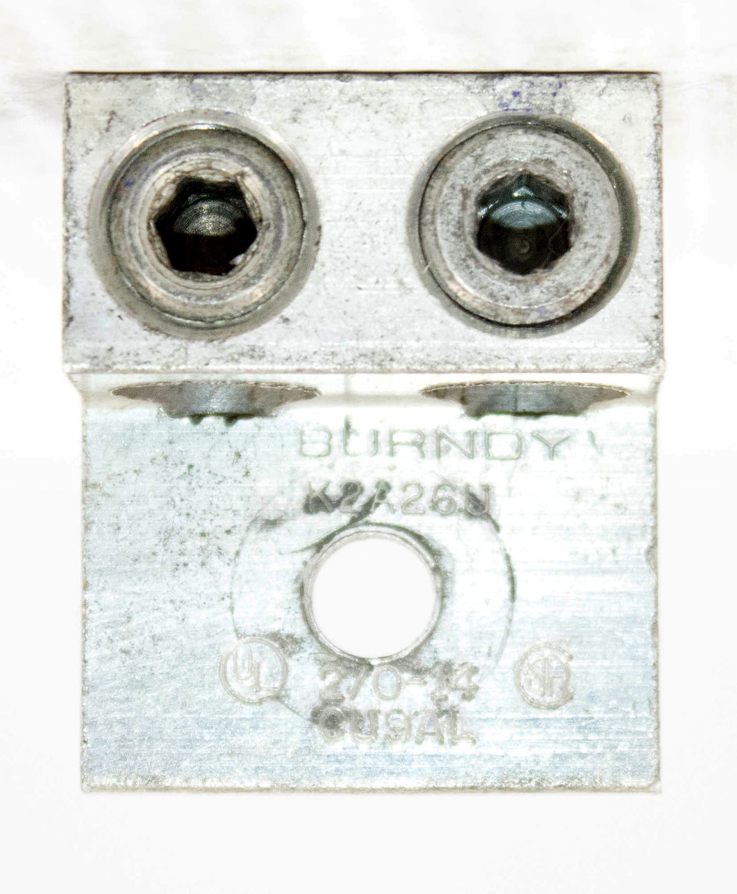 Burndy K2A26U 2-Barrel Mechanical Lug | 2/0 AWG - 14 AWG | AL9CU Dual Rated