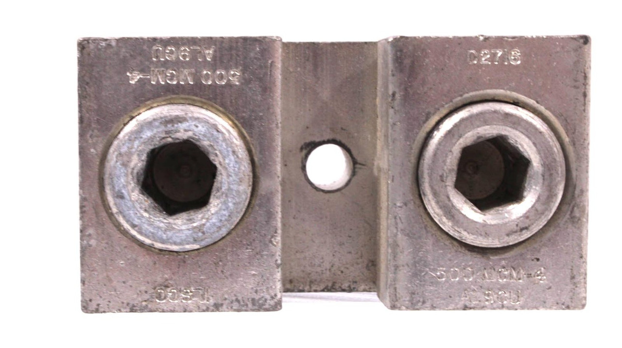Ilsco D2716 Aluminum Mechanical Lug 500MCM-4 Double Conductor 1 Mounting Hole