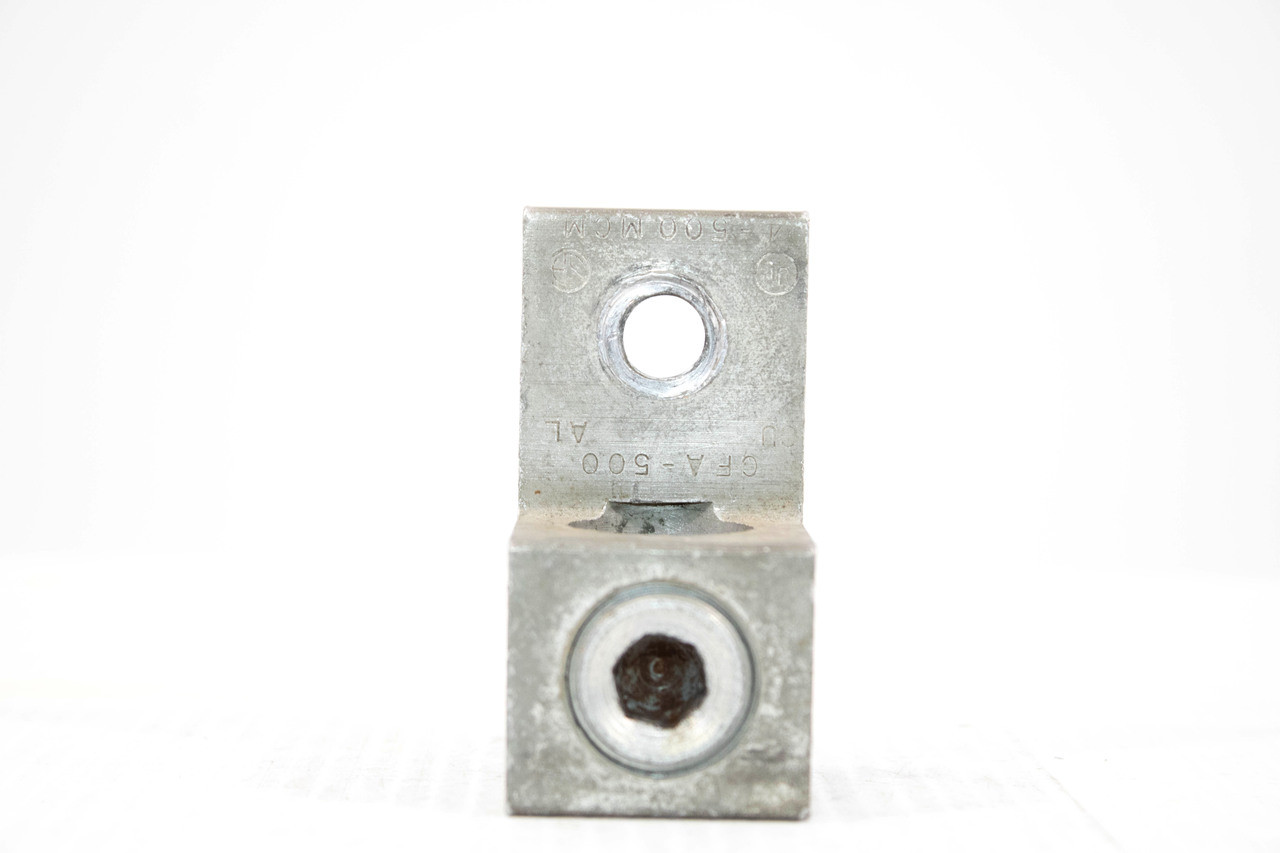 CF A-500 Mechanical Lug 4-500 MCM Single Barrel 1-Hole 3/8 Stud Size