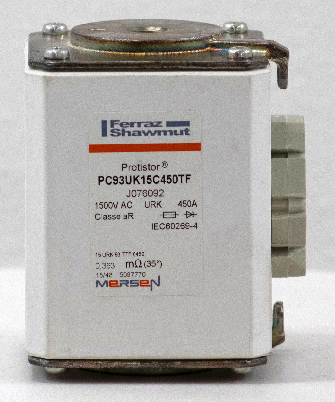 Ferraz Shawmut PC93UK15C450TF Protistor Fuse 450A 1500V-AC J076092