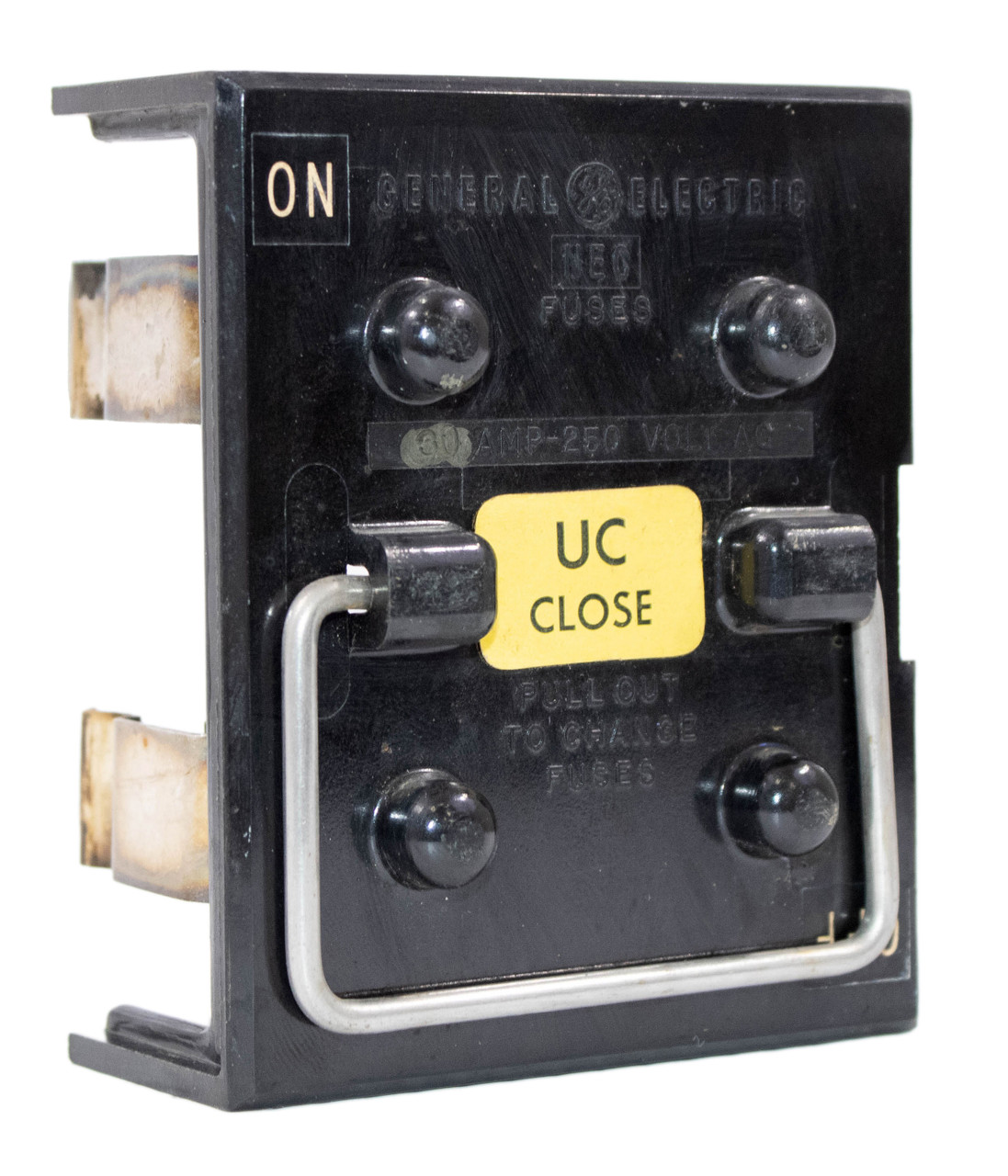 General Electric Type NEC Pull Out Fuse Box 30A 250V 2 Pole UC Close