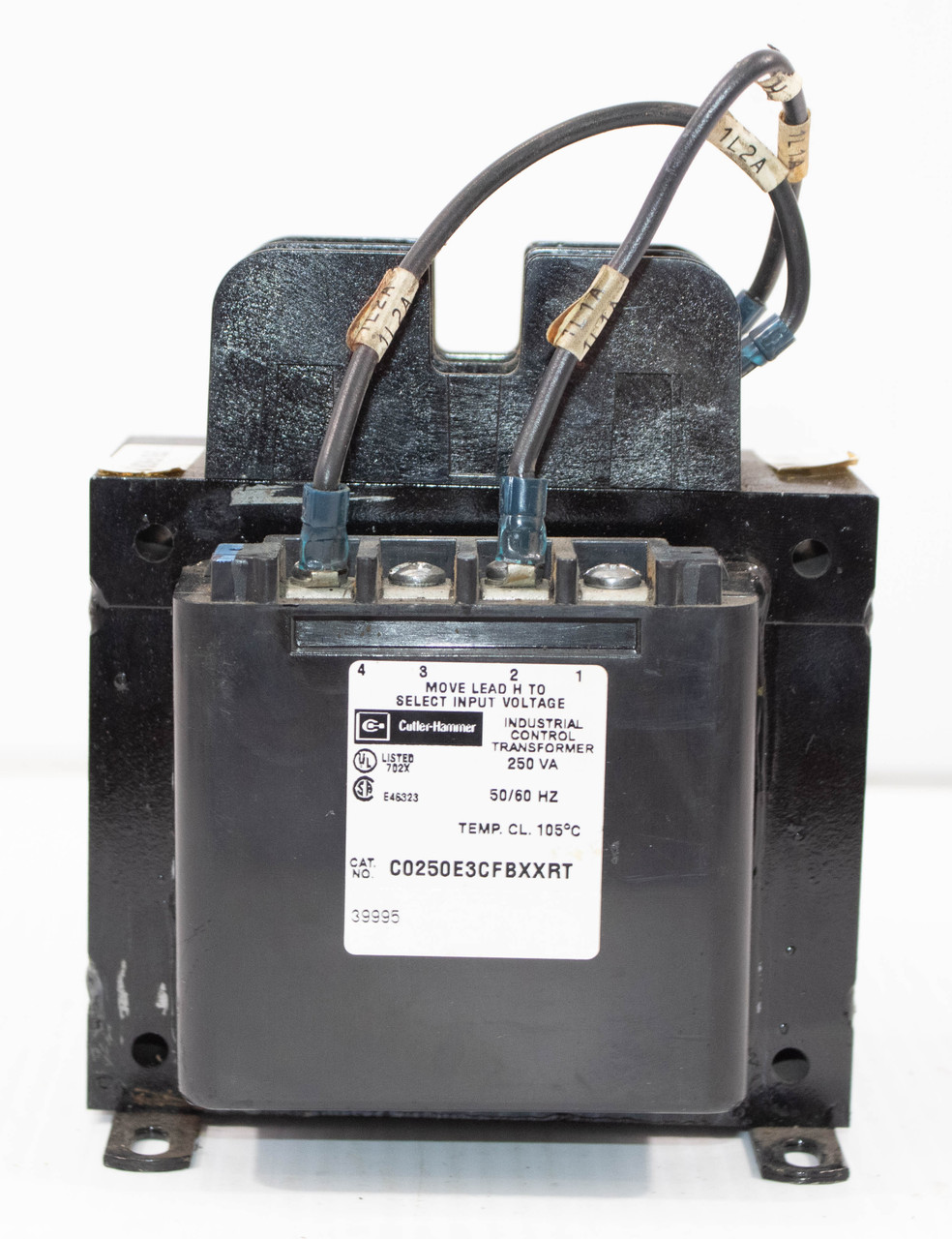 Cutler Hammer C0250E3CFBXXRT Transformer .25kVA Pri: 575V Sec: 115V