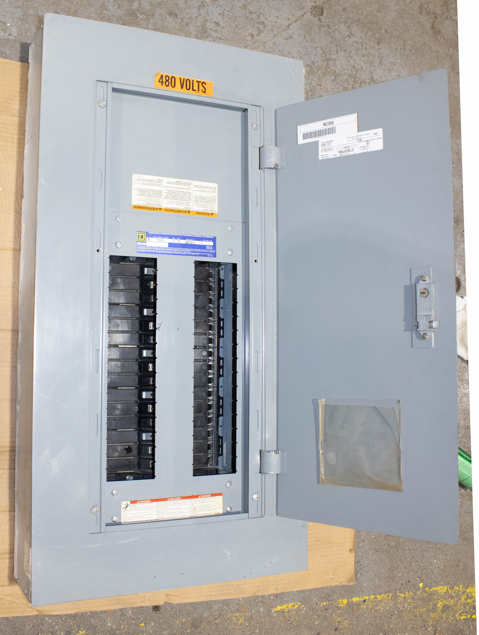 Square D NF430L2 Main Lug Breaker Panel 250A 600Y/347V 3PH Cabinet Enclosure Load Center