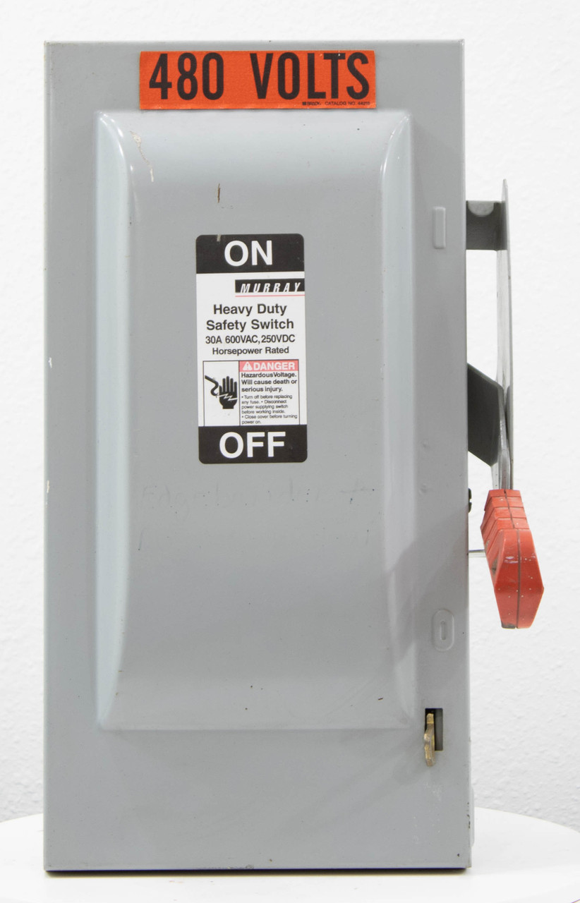 Murray HHN421NW Fusible Safety Switch 30A 600V 250VDC 3P Heavy Duty Disconnect