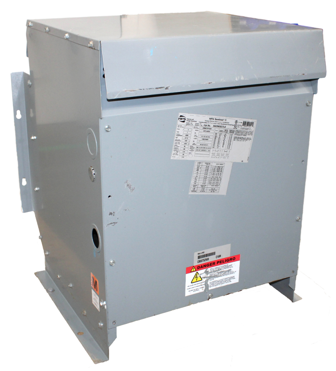 Hammond Power Solutions 2N0037LE Transformer 1PH 37kVA 240/480Vi 120/240Vi AL Sentinel G