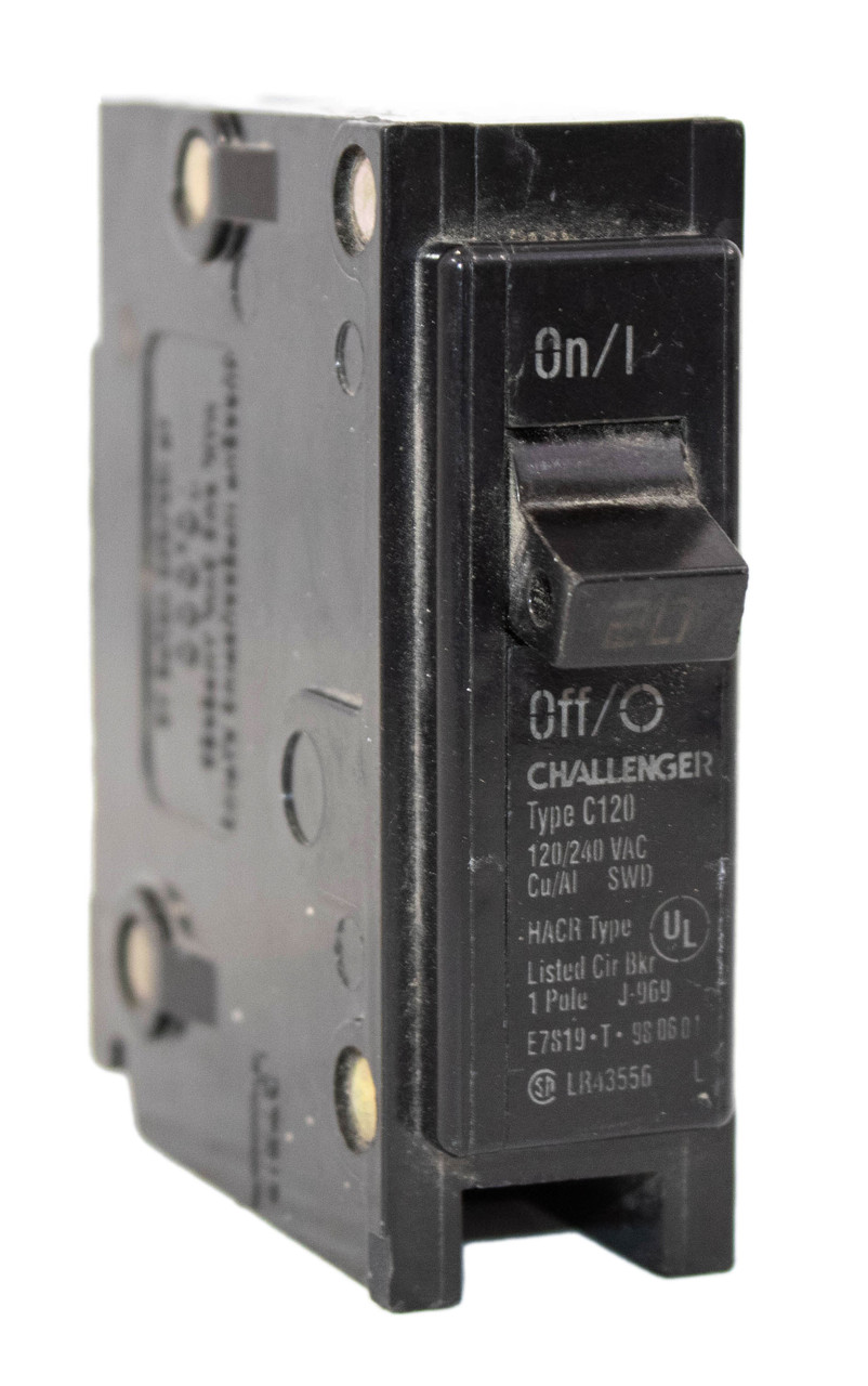 Challenger C120 Breaker 20A 120/240V 1P 1PH 10KA CU AL J-969