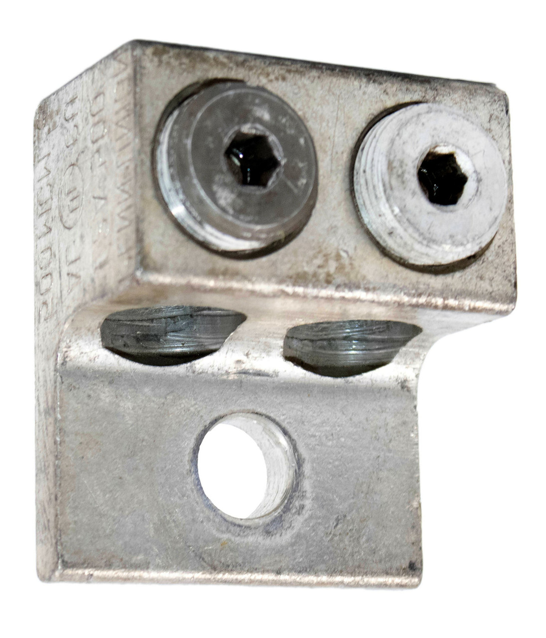 Penn Union L2A-500 Aluminum Solderless Lug 2 Conductor 500 MCM-6 1-Hole Tongue