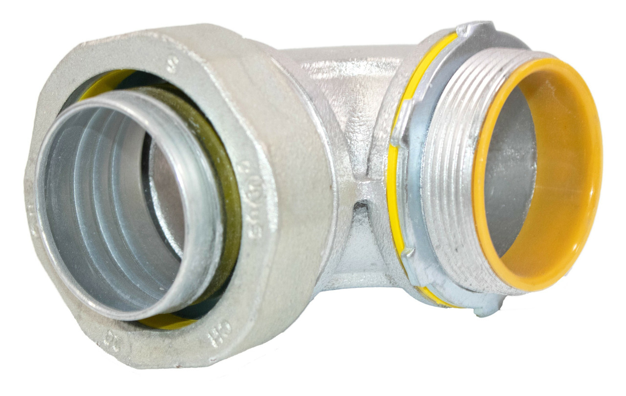 Eaton Crouse Hinds LTB20090 90 Degree Angle Male Connector  With Insulated Throat Bushing 2-in