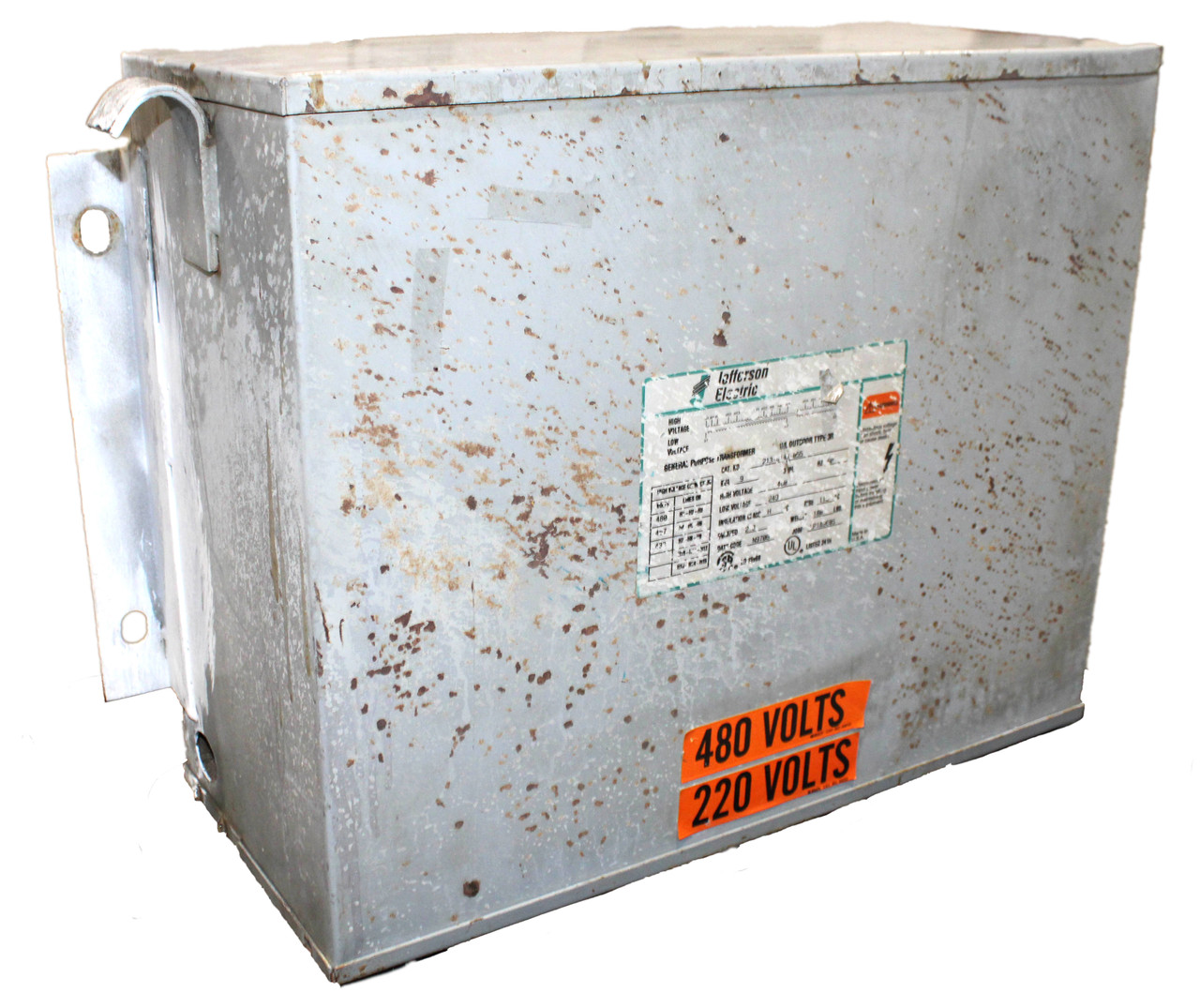 Jefferson Electric 213-0147-055 Transformer 480V 240V 9 KVA 3PH General Purpose