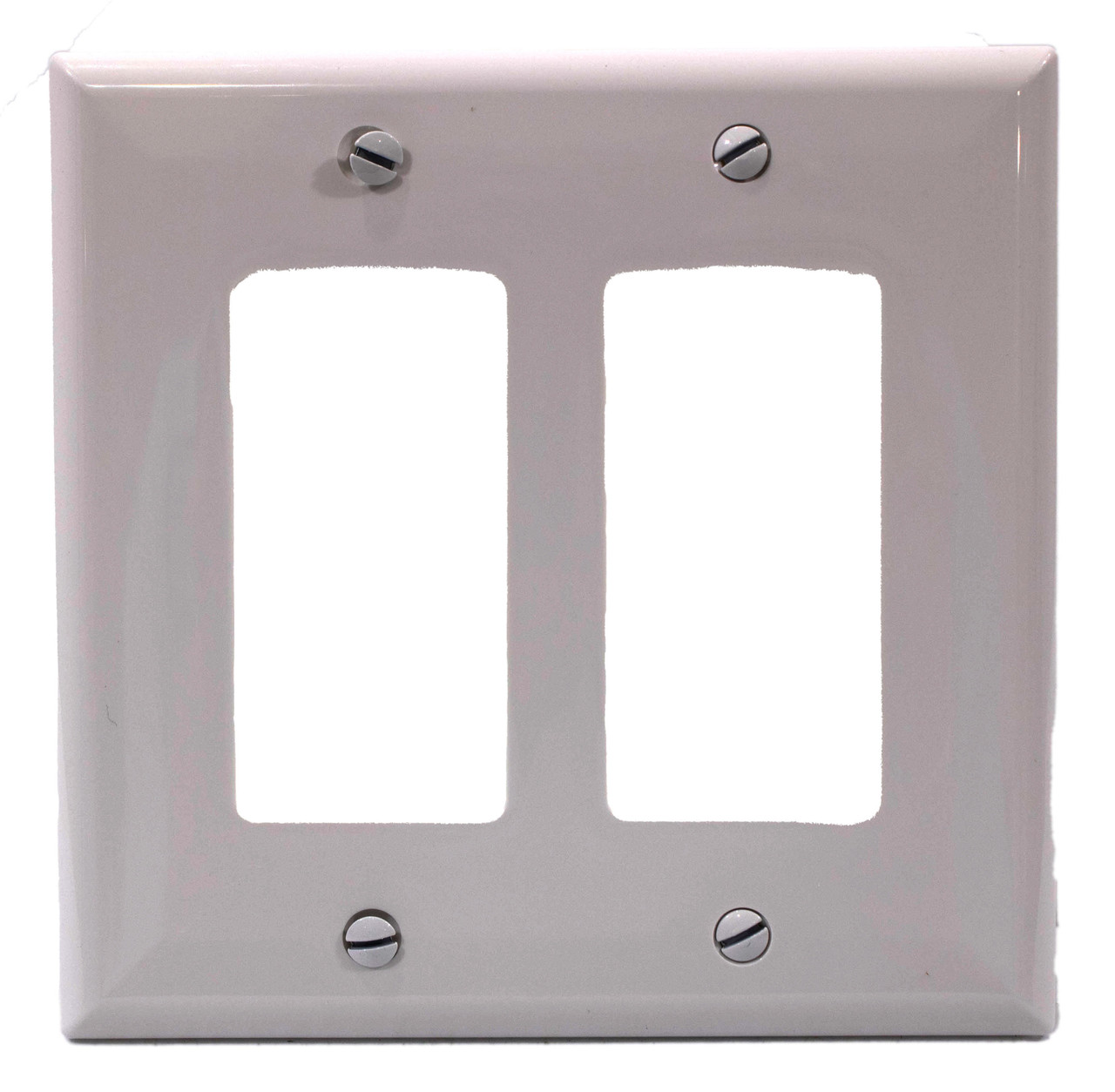 Eaton PJ262W Mid-Size 2-Gang White Decorator Wall Plate