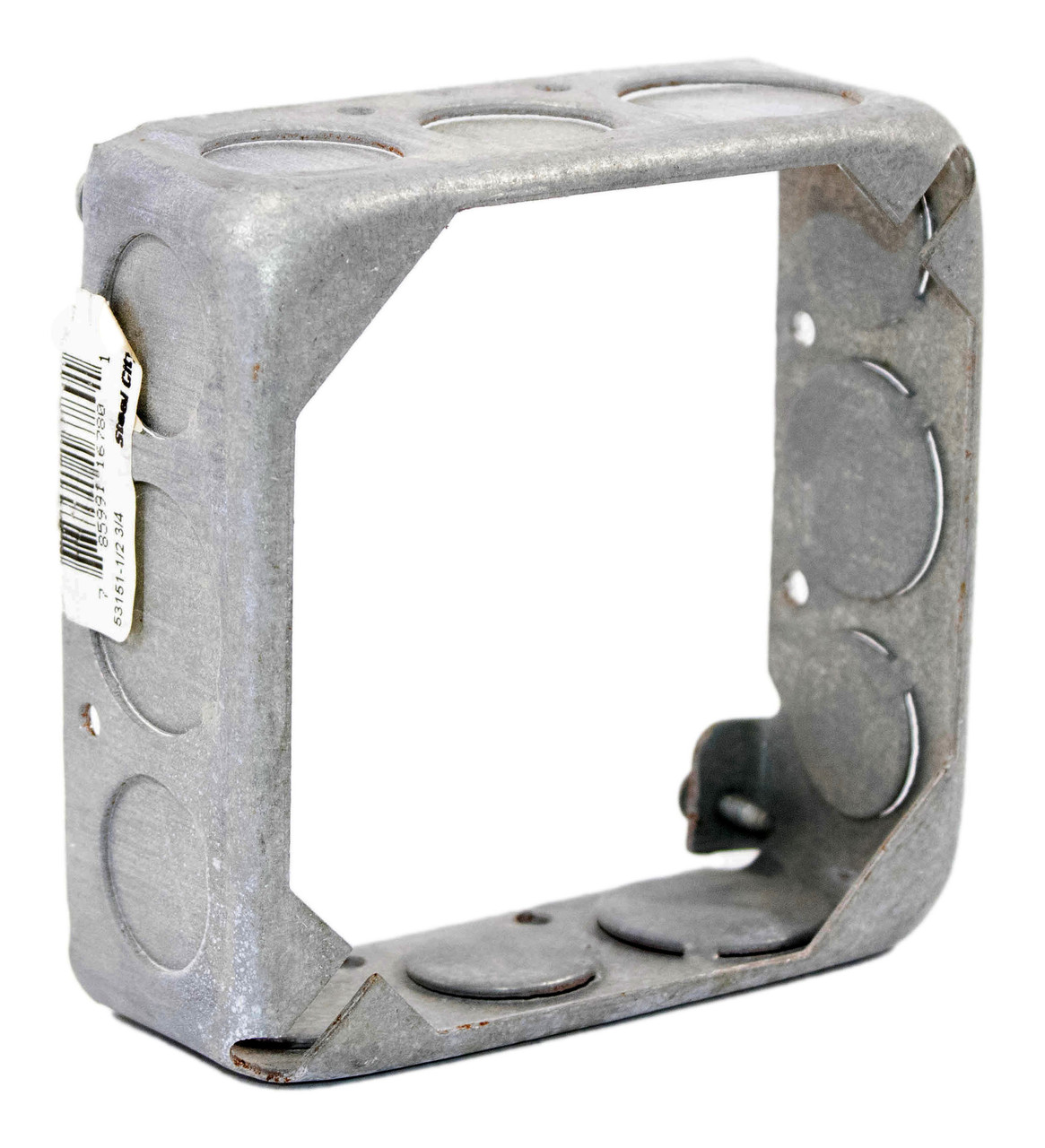 Steel City 53151-1/2-3/4 4 Inch Square Extension Ring 1-1/2 Deep Drawn Metallic