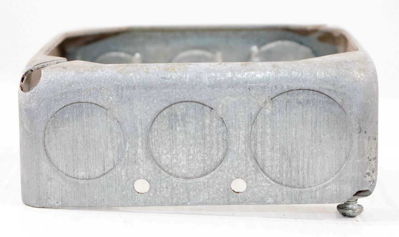 Steel City 53151-1/2-3/4 4 Inch Square Extension Ring 1-1/2 Deep Drawn Metallic
