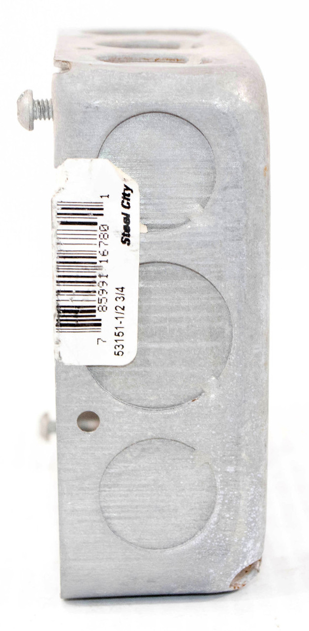 Steel City 53151-1/2-3/4 4 Inch Square Extension Ring 1-1/2 Deep Drawn Metallic
