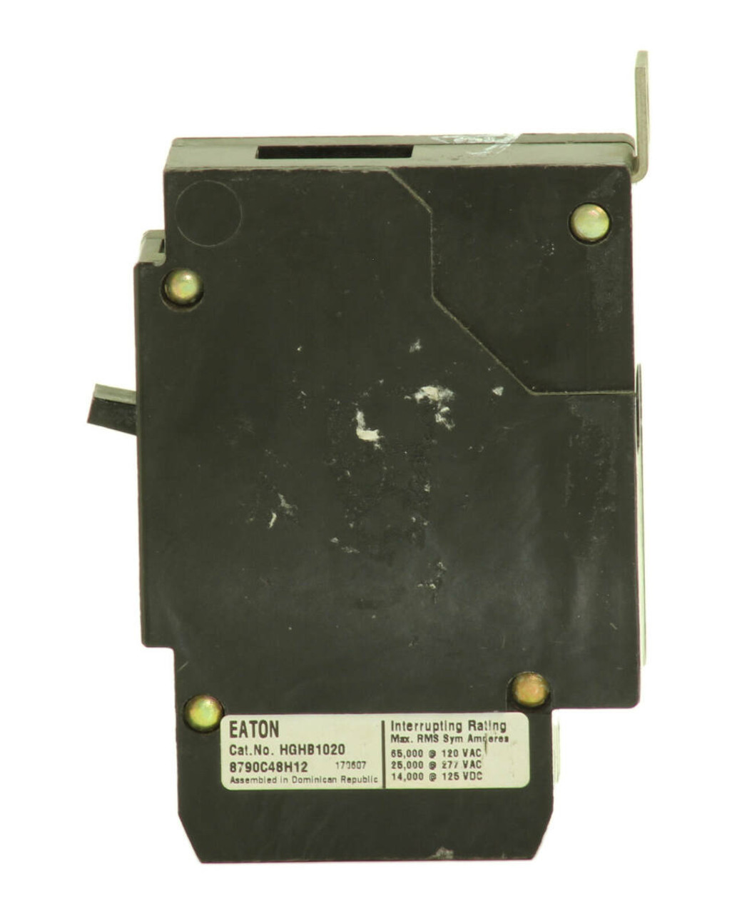 Eaton HGHB1020 Breaker 20A 277V 1P 25kA HACR Type