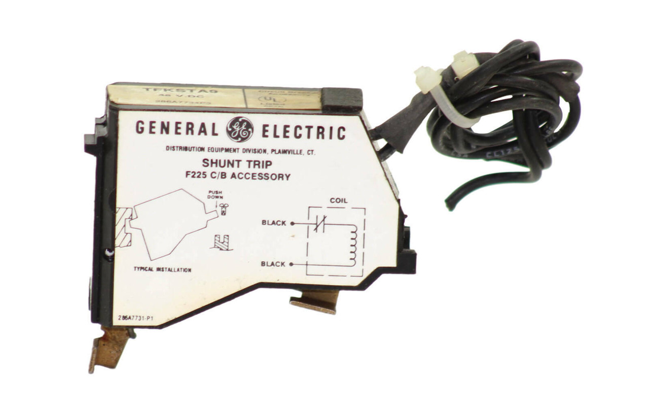 General Electric TFKSTA9 Shunt Trip 1.0A 48VDC Shunt Trip F225 Circuit Breaker Accessory