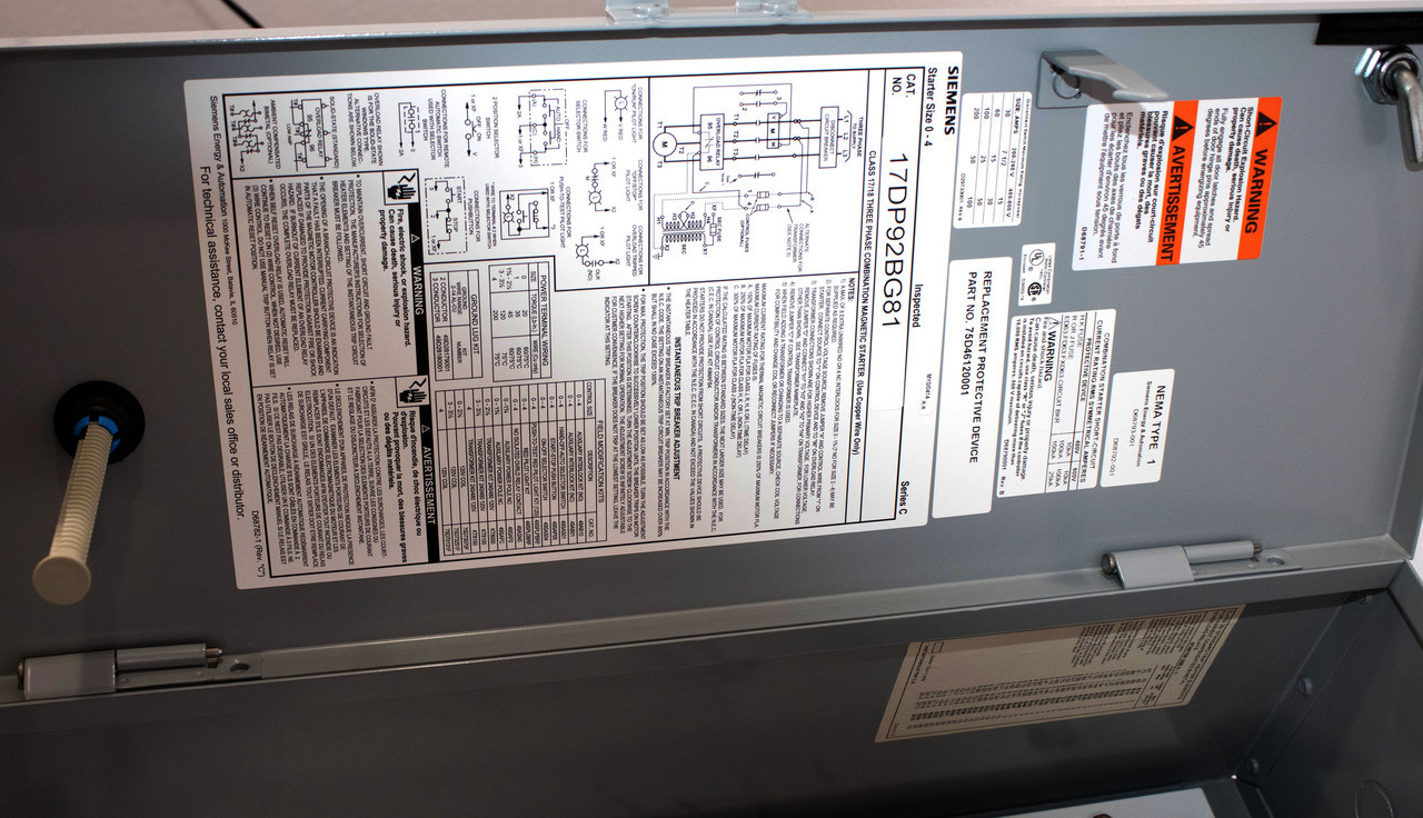 Motor Starter Panel Disconnect