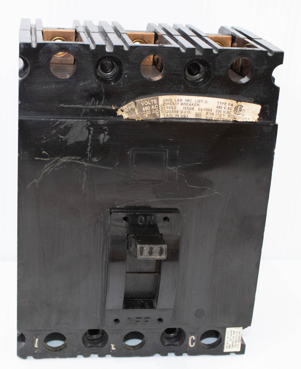 Square D FA34020 Breaker 480V 20A 3P 18kA Thermal Magnetic